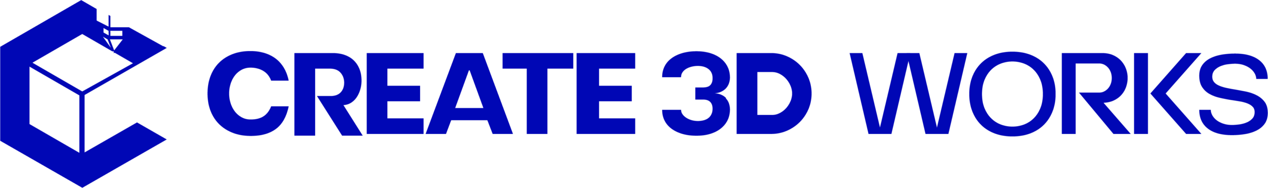 Create 3D Works Blue Logo